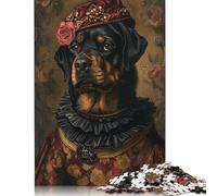 Puzzle di cane Rottweiler da 1000 pezzi, puzzle in legno per adolescenti, regali, rompicapo, puzzle da 1000 pezzi (75x50 cm)