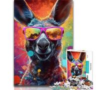 Puzzle di canguro animale da 1000 pezzi per adolescenti, gioco educativo e sfida giocattolo, ideale come regalo per tutta la famiglia (38x26cm)