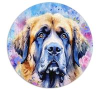 Puzzle di cani da 1000 pezzi, puzzle rotondo da 1000 pezzi, attività divertenti a casa, regalo di compleanno, regali da viaggio, 67,5x67,5 cm