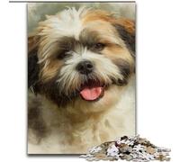 Puzzle di cani felici per adulti e adolescenti, regalo di compleanno per ammazzare il tempo durante le vacanze, regali, arte murale per 14+ anni (50x75cm)
