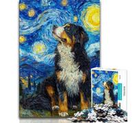 Puzzle di cani nel cielo notturno per adolescenti, puzzle da 1000 pezzi, gioco per famiglie, antistress, sfida difficile, ottimi regali e giocattoli, 38x52cm