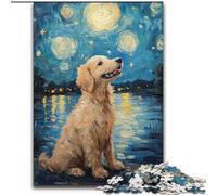 Puzzle di cani nel cielo notturno per adulti e adolescenti, giochi educativi, decorazione per la casa, adatti per la decorazione del desktop, 26x38cm