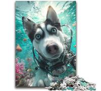 Puzzle di cani sottomarini per adulti e adolescenti, gioco stimolante e gioco per famiglie, ideale come regalo per tutta la famiglia (70X100cm)
