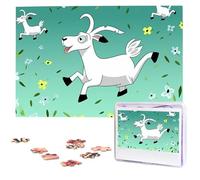 Puzzle di capra Frolic dalle foto 1000 pezzi puzzle in legno personalizzati impegnativi puzzle per adulti puzzle con immagini personalizzate regali per famiglia matrimonio amico