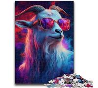 Puzzle di capra per adolescenti, puzzle da 1000 pezzi, gioco stimolante e gioco per famiglie, regalo di compleanno, regali, arte murale 50x75cm