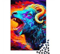 Puzzle di carta a forma di capra, 1000 pezzi, puzzle per adulti, gioco educativo, giocattolo, regalo per la vigilia di Natale, 1000 pezzi (38x26 cm)