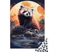 Puzzle di carta colorati a forma di panda rosso, 1000 pezzi, puzzle per adulti, gioco educativo, giocattolo, regali per la vigilia di Natale, 1000 pezzi (38x26 cm)