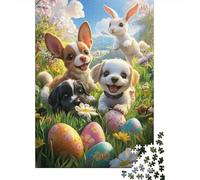 Puzzle di carta da 1000 pezzi a forma di coniglietto pasquale, puzzle di carta per adulti e adolescenti dai 12 anni in su, regali di Natale, 1000 pezzi (75x50 cm)