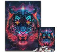 Puzzle di carta da 1000 pezzi "Antico rituale della tigre" perfetti per il divertimento in famiglia durante Natale Ringraziamento Compleanni e Pasqua 1000 pezzi (38x26 cm)