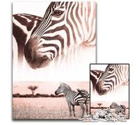 Puzzle di carta da 1000 pezzi con savana di zebra selvaggia africana Puzzle per adulti perfetti per il divertimento in famiglia durante Natale Ringraziamento compleanni e Pasqua 1000 pezzi (38x26 cm)