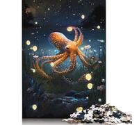 Puzzle di carta da 1000 pezzi con tema polpo mitologico per adulti e adolescenti, gioco per famiglie, 38x26 cm/1000 pezzi
