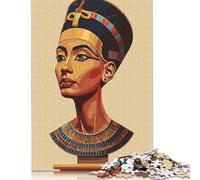Puzzle di carta da 1000 pezzi del busto della regina Nefertiti per adulti, puzzle, regali di Natale, gioco educativo, giocattolo, 1000 pezzi (75x50 cm)
