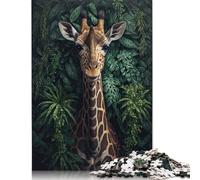 Puzzle di carta da 1000 pezzi "Giraffa" per adulti, puzzle rettangolare creativo, gioco di sfida per l'esercizio del cervello, regalo da 1000 pezzi (75x50 cm)