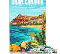 Puzzle di carta da 1000 pezzi Gran Canaria Isole Canarie Adatto per adulti e oltre 18 anni Gioco di puzzle per famiglie 38x26 cm/1000 pezzi