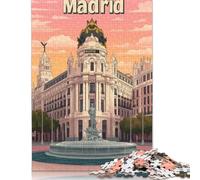 Puzzle di carta da 1000 pezzi La bellezza di Madrid Puzzle educativi Giocattoli per ragazzi e ragazze Regali di Natale e compleanno 38x26 cm/1000 pezzi