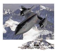 Puzzle di carta da 1000 pezzi per adulti Lockheed SR71 Blackbird Puzzle per bambini Giochi per famiglie Regali di Natale 38x26 cm/1000 pezzi