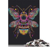 Puzzle di carta da 1000 pezzi per adulti, puzzle quadrato a forma di ape al neon ad alto contrasto per bambini, giochi per famiglie, regali di Natale, 38x26 cm/1000 pezzi