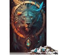 Puzzle di carta del regno magico del leone per adulti, puzzle da 1000 pezzi per adolescenti, puzzle creativi, giochi stimolanti per famiglie, giocattoli, regali, 1000 pezzi (75x50 cm)