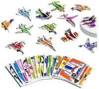 Puzzle Di Carta for Insetti Creativi 3D Fai-da-te, 30 Pezzi Assemblaggio 3D Intelligente Sfida Puzzle Di Insetti Regali Artigianali Fai-da-te, Crea Liberamente(Airplanes)