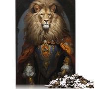 Puzzle di carta in stile dipinto del Re Leone per adulti, puzzle da 1000 pezzi per adolescenti, puzzle creativi, giochi stimolanti per famiglie, giocattoli, regali, 1000 pezzi (75x50 cm)