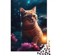 Puzzle di carta per adulti con gatto carino su Marte, 1000 pezzi, giocattoli, giochi di puzzle per famiglie, regali di compleanno e Natale, puzzle educativo per ragazzi e ragazze (38x26 cm)