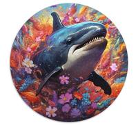 Puzzle di carta raffigurante una balena assassina, 1000 pezzi, ideale come regalo per adolescenti, coppie e amici, per compleanni e Natale 67,5x67,5 cm.