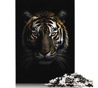 Puzzle di carta rettangolare a forma di tigre, in oro scuro, per bambini e adulti dai 12 anni in su, regalo di compleanno, 1000 pezzi (26x38 cm)