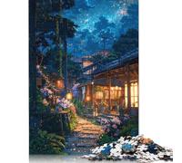 Puzzle di carta rettangolare ad incastro di precisione del Giappone rurale per bambini o bambine, regali di Natale 1000 pezzi (38x26 cm)