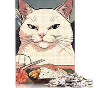 Puzzle di carta rettangolare ad incastro preciso con donna che urla al gatto, per adulti e bambini, 1000 pezzi (75x50 cm)