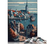Puzzle di carta rettangolare Brest Pixel Art, rompicapo per adulti e adolescenti, regali di Natale 1000 pezzi (75x50 cm)