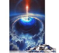 Puzzle di carta rettangolare colorato fantasy con buco nero cosmico, rompicapo per adulti e adolescenti, regali di Natale 1000 pezzi (75x50 cm)