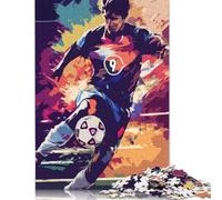 Puzzle di carta rettangolare con giocatore di calcio, divertente per tutta la famiglia, per bambini e adulti dai 12 anni in su, regalo di compleanno, 1000 pezzi (75x50 cm)
