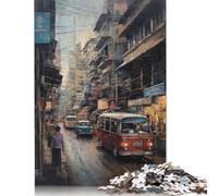 Puzzle di carta rettangolare con motivo a olio di Bangkok, Thailandia, per adulti, regali di Natale, 1000 pezzi (75x50 cm)