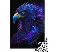 Puzzle di carta rettangolare con motivo ad incastro di animali, motivo: aquila, per regali di Natale per bambini e bambine, 1000 pezzi (38x26 cm)