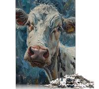Puzzle di carta rettangolare con pittura a olio di mucca, per adulti e adolescenti, 1000 pezzi (75x50 cm)