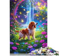 Puzzle di carta rettangolare con setter irlandese, rompicapo per adulti e adolescenti, regali di Natale 1000 pezzi (75x50 cm)