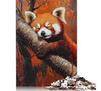 Puzzle di carta rettangolare Dreaming Red Panda, divertente per tutta la famiglia, per bambini e adulti dai 12 anni in su, regalo di compleanno, 1000 pezzi (26x38 cm)