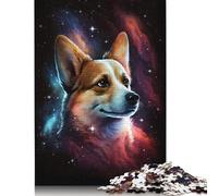 Puzzle di carta rettangolare Galaxy Corgi, rompicapo per adulti e adolescenti, regali di Natale 1000 pezzi (75x50 cm)