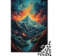 Puzzle di carta rettangolare per bambini e bambine, motivo: montagna Everest, divertimento per tutta la famiglia, regali di Natale 1000 pezzi (38x26 cm)