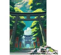 Puzzle di carta rettangolare "Torii Gate To The Nature", rompicapo per adulti e adolescenti, regali di Natale, 1000 pezzi (75x50 cm)