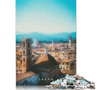 Puzzle di carta rettangolari per adulti, rompicapo di Lucca, regali di Natale, 1000 pezzi (75x50 cm)