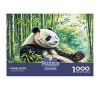 Puzzle di carta riciclata a forma di panda gigante: Panda tra bambù per adulti dai 14 ai 99 anni, gioco educativo, sfida 52x38 cm/1000 pezzi