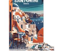 Puzzle di carta Santorini Grecia 1000 pezzi Puzzle per adulti e puzzle sfida giocattolo 38x26 cm/1000 pezzi