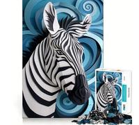 Puzzle di carta Zebra da 1000 pezzi per adulti stimola la creatività,allena il gioco e garantisce un incastro perfetto,senza pezzi che si staccano alleviare lo stress (38x26cm)