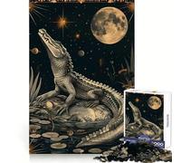 Puzzle di carte dei tarocchi con coccodrillo gigante da 1000 pezzi per adolescenti, per sviluppare capacità analitiche, consapevolezza e svago, ideale per le vacanze (38x52cm)