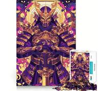 Puzzle di carte magiche Samurai da 1000 pezzi per ragazzi, gioco di logica stimolante per tutta la famiglia, bordo trasparente, calda sorpresa (38x52cm)