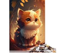 Puzzle di cartone animato con simpatici gatti, animali, rettangolari, regalo per bambini dai 12 anni in su, 1500 pezzi (85x57 cm)