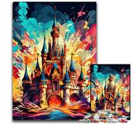 Puzzle di cartone colorato a forma di castello da 1000 pezzi per adulti, rompicapo impegnativo per adolescenti, divertimento per la serata di gioco in famiglia, 26X38CM/10,23x14,96 pollici.