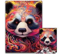 Puzzle di cartone colorato a forma di panda da 1000 pezzi per adulti, stimolante gioco decorativo fai da te, giocattolo interattivo per famiglie 26X38CM/10,23x14,96 pollici