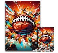 Puzzle di cartone colorato da 1000 pezzi per adulti raffigurante il football americano, perfetto per la casa o l'ufficio, regalo di Natale ideale 26X38CM/10,23x14,96 pollici